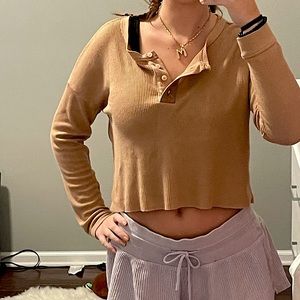 American Eagle button up long sleeve tee🧸🧸